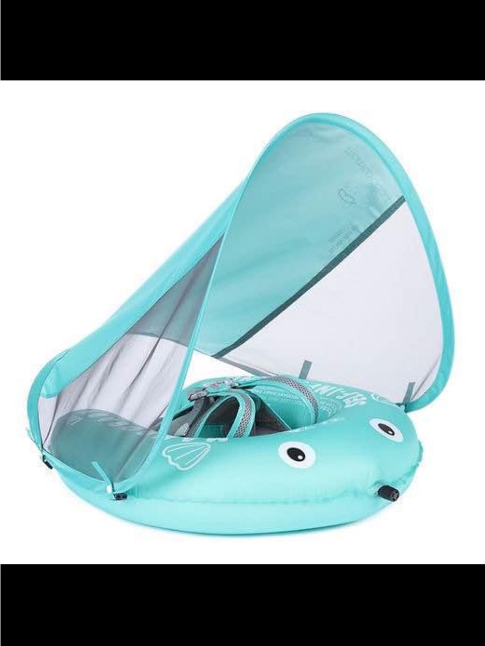 Mambobaby green packable Baby Sun Canopy Float with Safety Harness